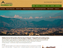 Tablet Screenshot of homestaykathmandu.com
